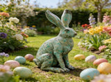 Easter Decor Resin Simulated Bronzes Long Eared Bunny Easter Decorations For Home Decorative V1370-AZ4-12365