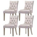 Artiss Dining Chairs Set of 4 Linen French Provincial Beige FA-CHAIR-DIN470S-BGX4