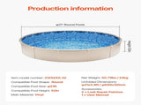 21-ft Round Above Ground Pool Liner, Unibead Pool Liners, Standard Gauge, 52inch Wall Height, V952-YCNCROUND21FQ8ZXNV0