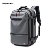 Gray Expandable Waterproof Laptop Backpack - Fits 17-Inch Laptop, Anti-Theft Design, Travel Friendly V888-ELOSUNG11545