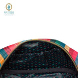 PIP Studio Velvet Jacquard Stripe Small Square Cosmetic Bag V442-HIN-MISC-COSMETICSTRIPES-MULTI-SQ