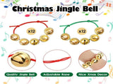 24PCS Christmas Jingle Bell Bracelets Adjustable Christmas Gift Bracelets with Metal Jingles for V1369-AZ3-W-12472