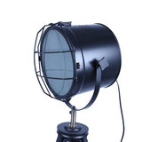 158cm Nautical Tripod Floor Lamp w Matte Black Lamp Head Searchlight Spot Light V563-75168