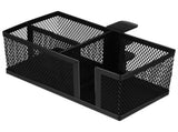 Black Desktop Organizer with Multiple Compartments for Home Office, Tech Accessories, and Stationery V1370-AZ4-14784