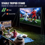 VEVOR Projector Screen with Stand, 100 inch 16:9 4K 1080 HD Outdoor Movie Screen with Stand, V952-TYPM20ZJSPJ1L6YJBV0