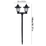 Outdoor Solar Post Lights, Waterproof 2-Head Lamp for Patio Garden Front Door, 58.27 In V1369-AZ3-W-10244