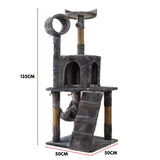 Furtastic 135cm Cat Tree Scratching Post - Dark Grey CAT-EJT-363-DGY