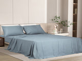 Dreamz 4pcs Double Size 100% Bamboo Bed Sheet Set in Grey Colour BED1016-D-GY