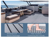 Grey Striped EVA Boat Deck Mat - Waterproof Non-Slip Flooring for Yacht, Boat, and Outdoor V888-ELOSUNG36745