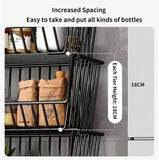 CARLA HOME Metal 5-Tier Rolling Vegetable and Fruit Basket Cart Stand for Kitchen LSB-36139