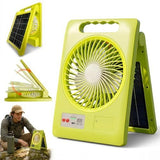 2-in-1 Solar Fan & LED Light - 2400mAh Power Bank, Type-C Solar Charging Foldable Portable Lantern V1107-736-95657