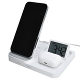3 in 1 LCD Digital Alarm Clock with Phone Earphone Wireless Charger USB Powered for Home Office V1294-YM0523-3115210213311