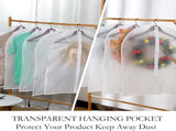 100 Pcs 24'' x 32'' Clear Garment Bags Full Zipper Suit Lightweight Clothes Cover for Hanging PEVA V1259-DP01-A-1185