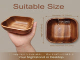 Walnut Wood Bowl, Wooden Salad Bowl for Fruit, Snacks and Appetizers, Serving Dish for Home Decor, V1107-122-77152-WAL-3PACK