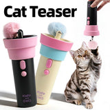 Interactive Electric Cat Fishing Toy with Retractable Feather Wand, Auto-Play Mode for Indoor V1341-ZY-NKC93QD9-BLACKANDPINK