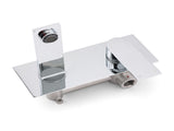 WELS 4.5L/m Chrome Square Wall Mounted Basin Mixer Laundry Faucet Tap Spout Set V1233-KRS301CR