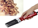 550W Wet Dry Dual Use Hot Hair Dryer Comb Curling Modeling Tools with 3 Level Adjustment RedUK Plug V1294-YM0901-3113200163313