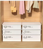 Underwear Panties Socks Box Close-fitting Clothing Storage Box Drawer Three-piece Cover with V1107-UNDERWEAR PANTIES SOCKS BOX-WHITE
