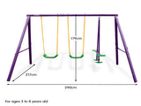 Kahuna Kids 4-Seater Swing Set Purple Green KSS-KLB-3S-PUGN