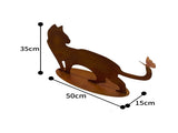 Rust Cat Butterfly Ornament on Base 50cm V637-48129CAT