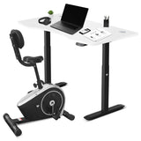 Lifespan Fitness Cyclestation 3 Exercise Bike with ErgoDesk Automatic Standing Desk 150cm in V572-LFEX-CLSTN3-A