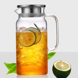 Teapot Glass Tea Maker Large Capacity Heat Resistant Juice Bottles with Removable Stainless Steel V1294-YM0717-10102861