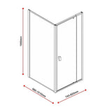 Adjustable Semi Frameless Shower Screen 74-82cm x 98-101cm With Gold Hardware For Modern Bathrooms V63-958231