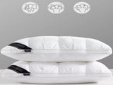 Dark Grey Luxury Adjustable Bed Pillow Set - Hotel Quality Down Alternative for Ultimate V888-ELOSUNG36033