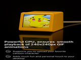 2pc Mini Smart Wi-Fi Weather Station Clock - Desktop Digital Clock with HD IPS Screen, Customizable V888-ELOSUNG35900