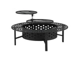 Grillz Fire Pit BBQ Charcoal Smoker Portable Mesh Pits Outdoor Camping Fireplace FPIT-YH-BBQ-3IN1-DESK