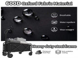Foldable Shopping Cart, made of 600D waterproof Oxford fabric, equipped with all-terrain silent V1106-ZDGWL001
