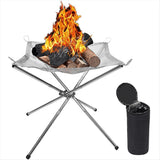 Portable Outdoor Fire Pit Camping Fire Pit Foldable Mesh Fire Pits for Camping, Campfire with V1369-AZ3-W-11772