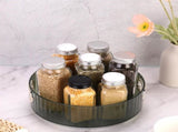 Lazy Susan Organizer, 8.7" Lazy Susan Turntable Organizer with Handle for Kitchen, Home, Office, V1258-DP02-C-3279