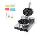 Commercial Waffle Maker, 1230W Round Waffle Baker Machine, Non-Stick Stainless Steel Belgian Waffle V952-SYBLSHFBJDPFYJ29AV3