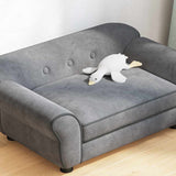 Dog Sofa Grey 72x45x30 Cm Plush 43_170951