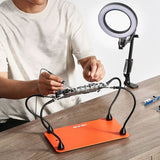 VEVOR Magnetic Helping Hands Soldering Station 3X LED Magnifying Lamp 4 Arms V952-FZSHJZ4GFZSB7GHH2001V9