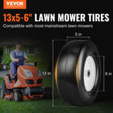VEVOR Lawn Mower Tires with Rim, 13x5-6" Tubeless Tractor Tires, 2-Pack Tire and Wheel Assembly, V952-GCJLZZXLG13XLCXLGV0