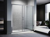 140-150cm Adjustable Wall to Wall Sliding Glass Shower Door in Chrome V63-846911