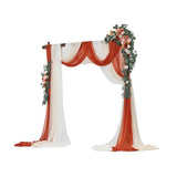 VEVOR Artificial Wedding Arch Flowers Kit Orange With 2 Pcs Flowers 3 Pcs Drapes V952-HLGMHTJ5JTCSI16LQV0