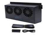 Solar Powered Car Exhaust Fan 3 Heads Odor Removal Multifunctional Air Purifier Cooling Fan for Home V1294-YM0901-3113240151211