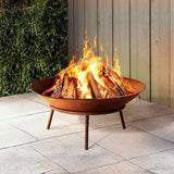 Grillz 56cm Fire Pit Iron Rustic Bowl Outdoor FPIT-YH-IRON-60