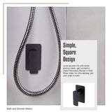 Single Square Shower Bath Mixer Tap Bathroom WATERMARK Approved in Black V63-847961