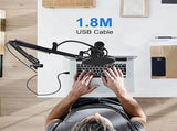 USB Condenser Microphone Bundle Kit,192KHZ/24BIT Professional Cardioid Computer Mic with Adjustable V1192-AZ-W-31785