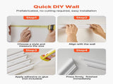 Wall Molding 6 Pack, Wainscoting Panels Kit, Lightweight Paintable Polystyrene, Easy to Install, V952-QMSTJBYXTGGZR3GIF001V0