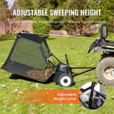 Tow-Behind Lawn Sweeper 132cm Leaf Yard Collector 26 cu.ft. Adjustable V952-TCSCPQSQHS26FYZTRV0