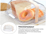 Transparent Food Storage Container with Lid and Drip Tray for Bread Milk Packaging V1258-DP02-BOL-153