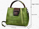 Vintage Yellow Leather Handbag - Elegant Multi-Functional Design V888-ELOSUNG33157