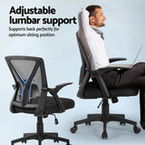 Artiss 2x Mesh Office Chair Mid Back Black OCHAIR-H-M02-BKX2