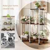 Plant Stand with Wheels Indoor Outdoor Flower Rack Display V178-66987