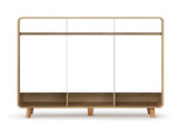 Artiss Shoe Rack Cabinet 25 Pairs Storage Cupboard Pine&White FUR-Y-SHOE120-WHWD-AB